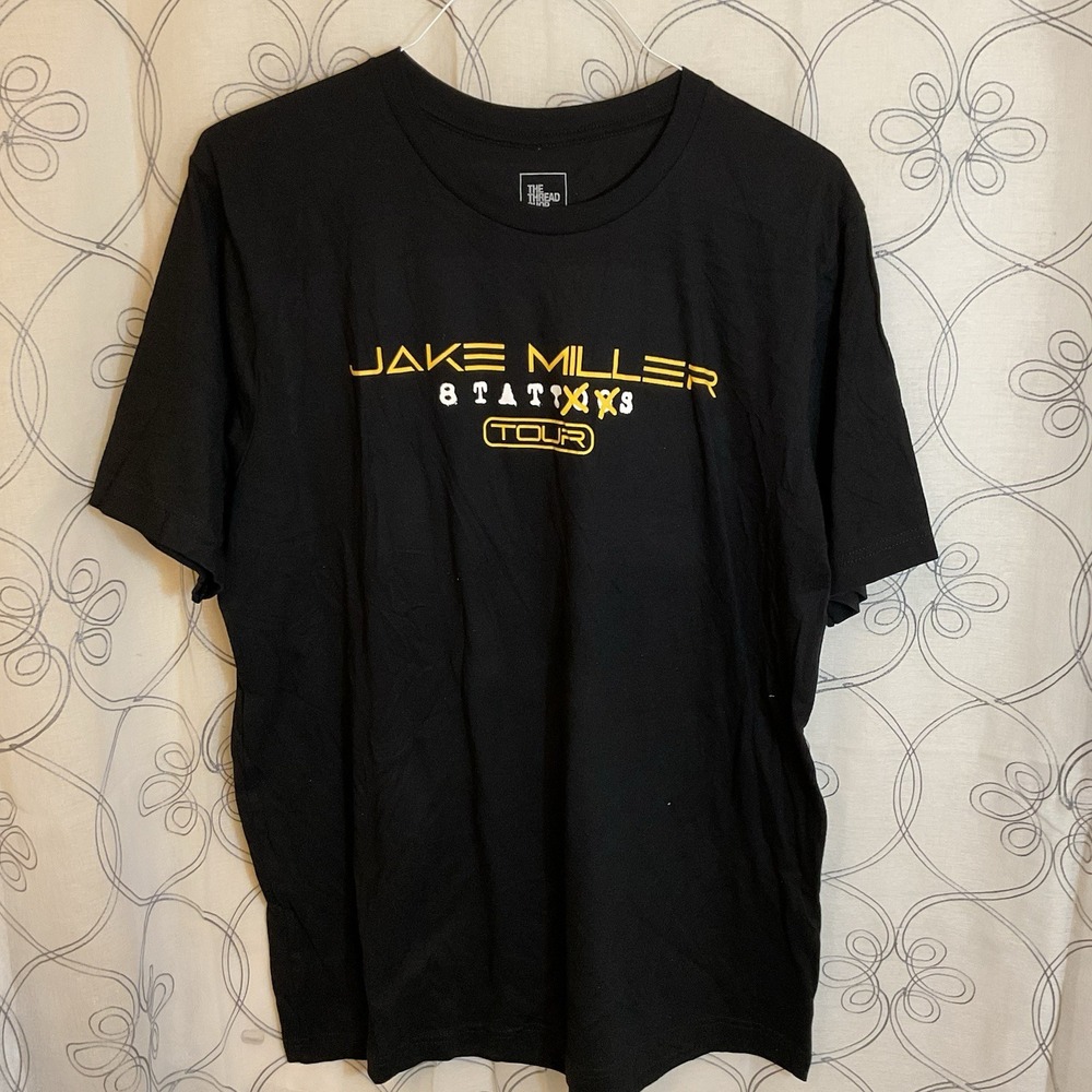 Jake Miller 8‎ Tattoos Tour T Shirt Black Short Sleeve Size XL